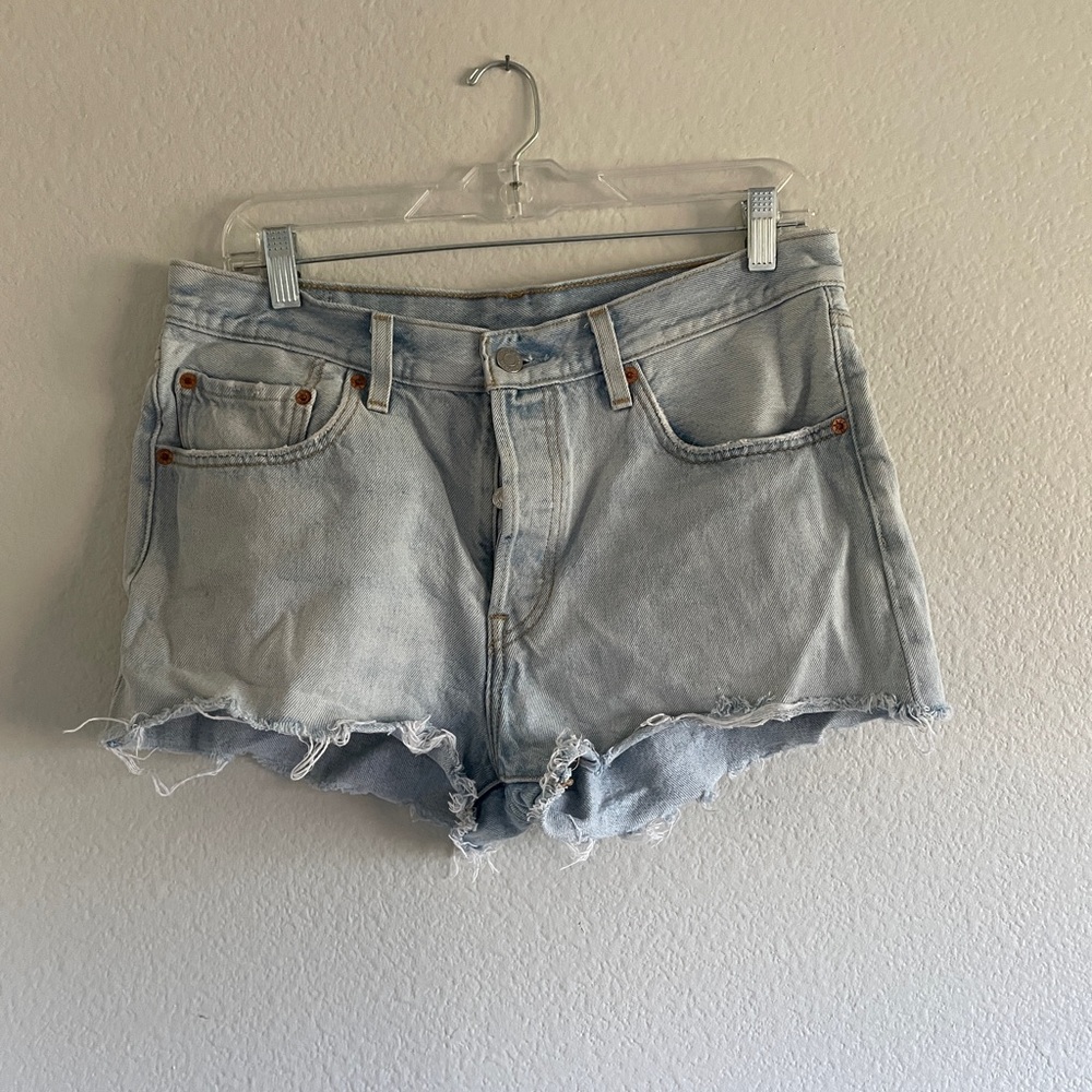 Levi's Light Blue Jean Shorts